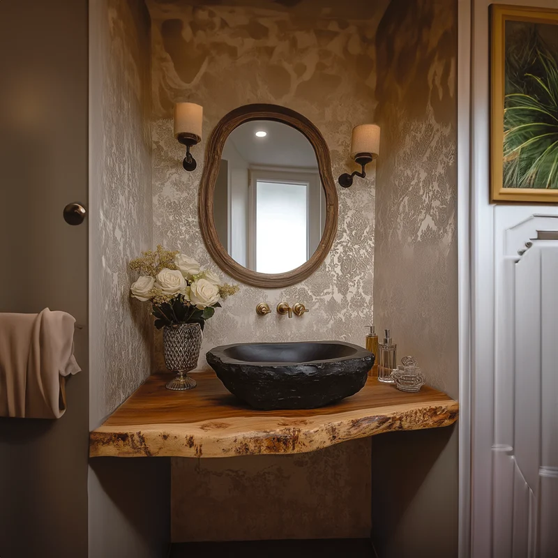 Rustic Traditional Wood Sink Stand Bathroom SINLBRV049