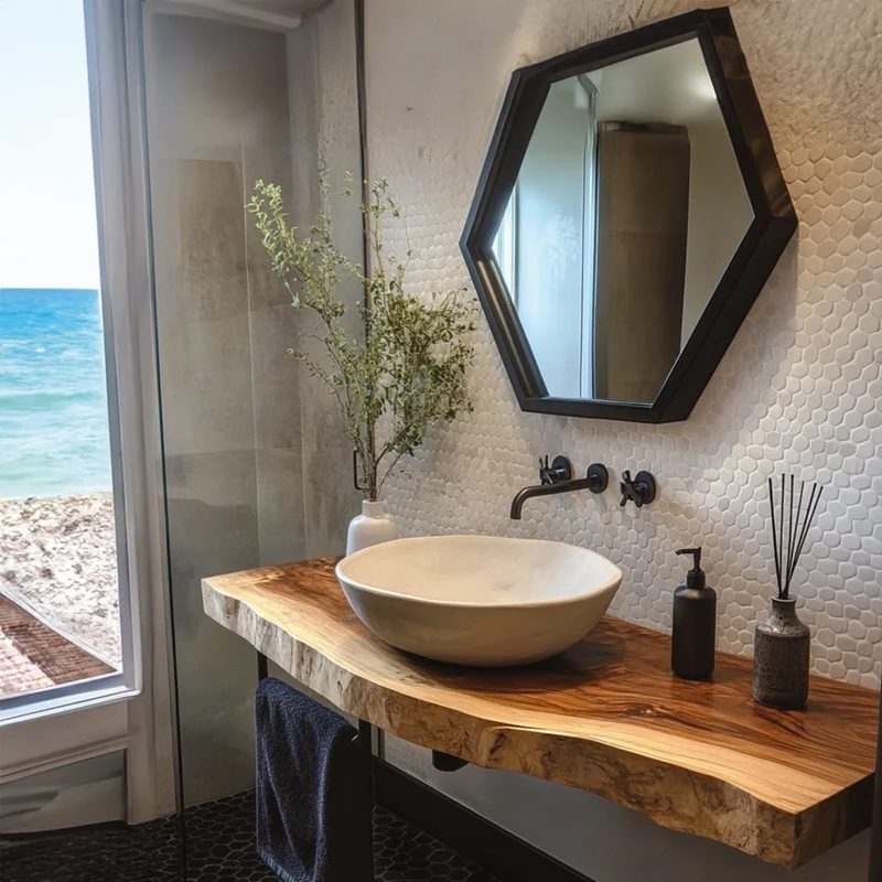 Rustics Coastal Wooden Sink Cabinet Bathroom SINLBRV048