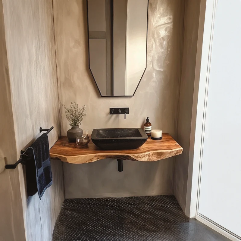 Midcentury Bathroom Vanity Floating Hallway SINLBRV046
