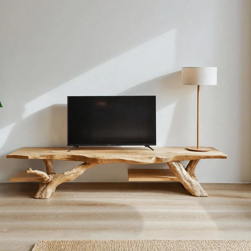 Rustic Reclaimed Wood TV Stand For Living Room And Entryway SILDTTVC021