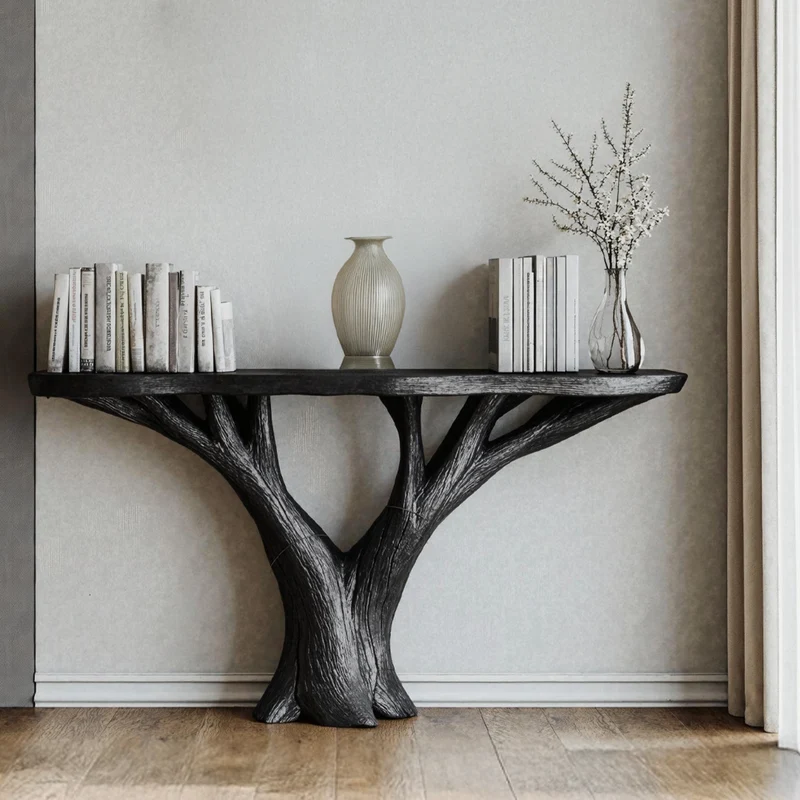 Practical Wood Console Table For Small Entryway Organization SILDTCS189