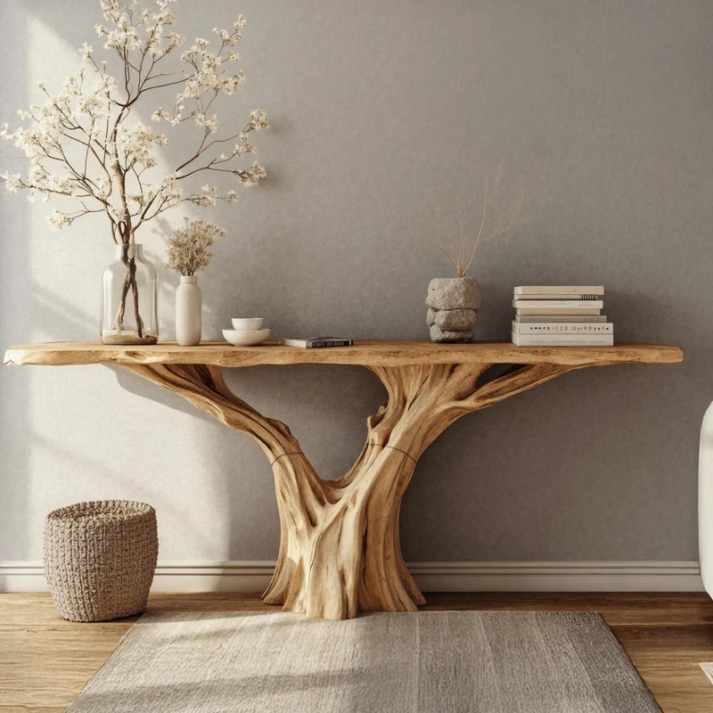 Spry Interior Farmhouse Solid Wood Console Table, Elegant Handcrafted Entryway & Sofa Accent Table for Hallway, SILDTCS174
