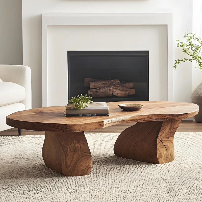 Handcrafted Natural Wood Coffee Table For Homely Living Room Style SILDTCF130