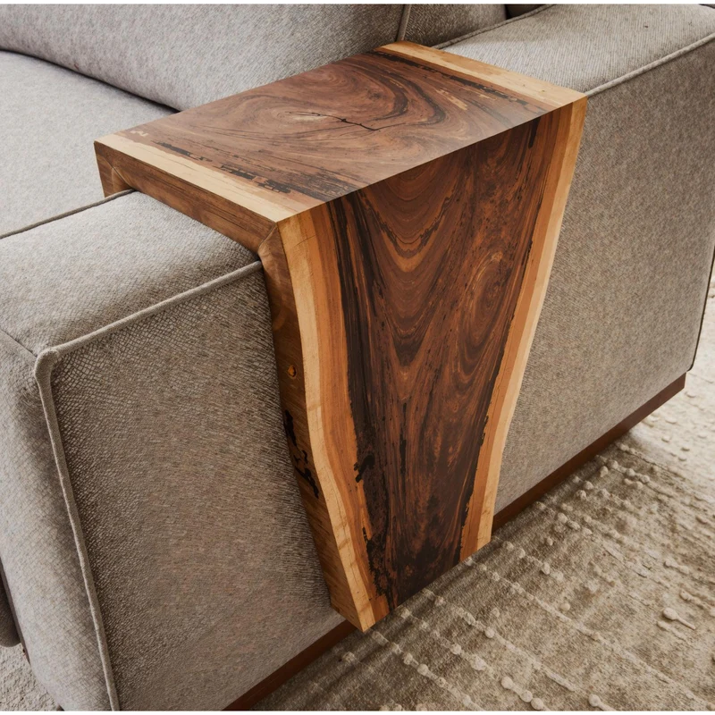 Rustic Handcrafted Armrest Table For Sofa Storage And Decor SILDTAR010