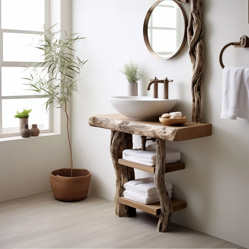 Handcrafted Counter Bathroom Vanity SILDTBRV018