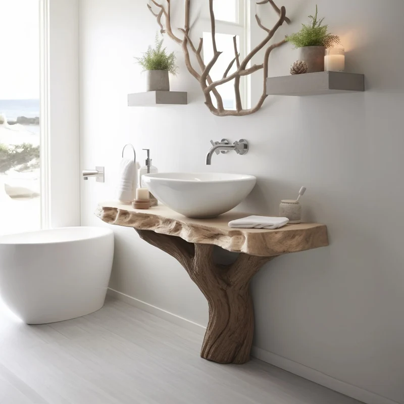Handcrafted Counter Bathroom Vanity SILDTBRV017