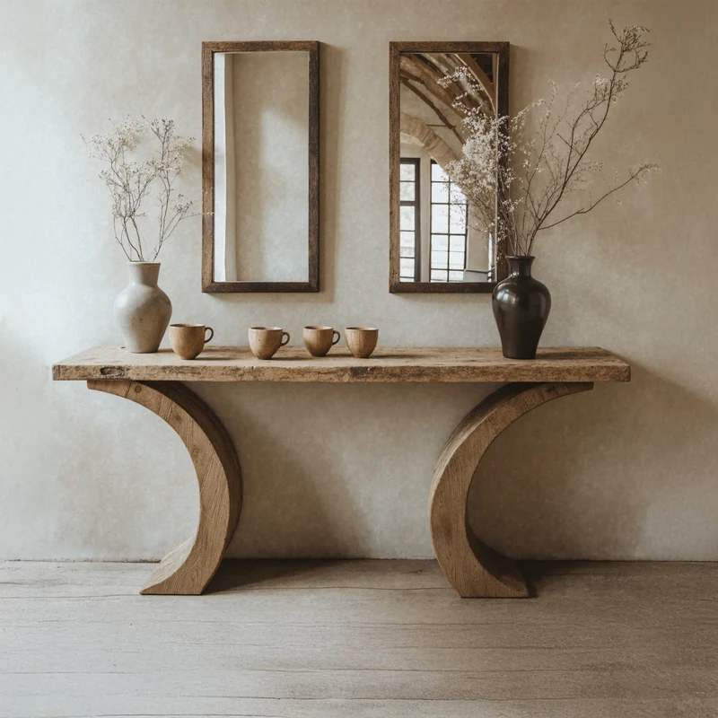Live Edge Console Table Handcrafted Side Table SILDTCS120