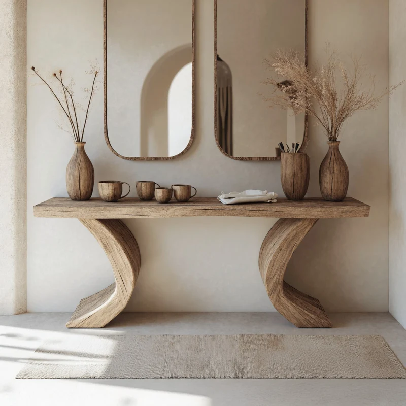 Live Edge Console Table Handcrafted Hallway Table SILDTCS119