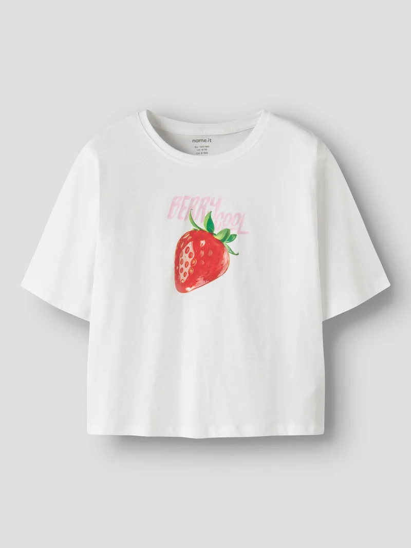 Name it-NKFFARINAZ SS NREG SHORT TOP BOX-White-Strawberry