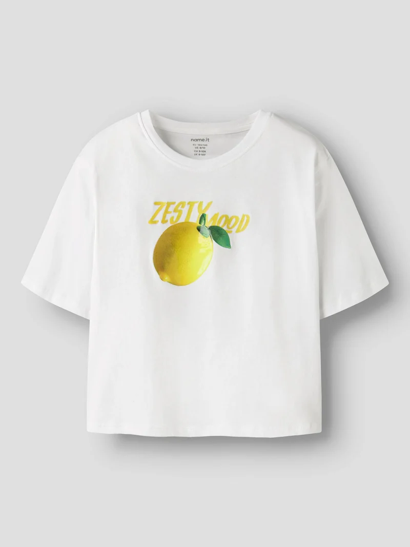 Name it-NKFFARINAZ SS NREG SHORT TOP BOX-White-Strawberry Lemon