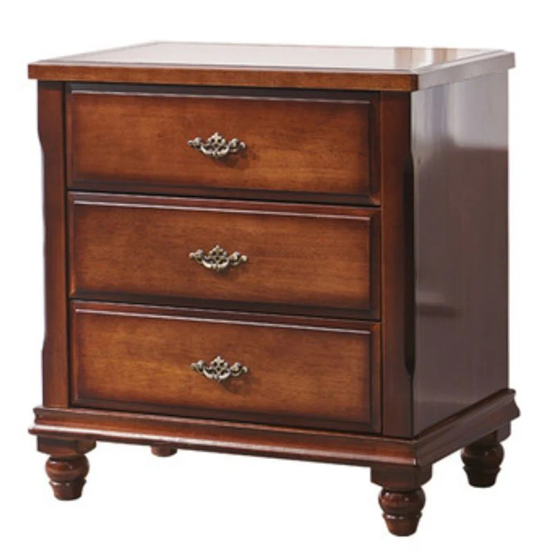 Vertical Rubber Wood Bedroom Storage Chest Traditional Chest with Drawers