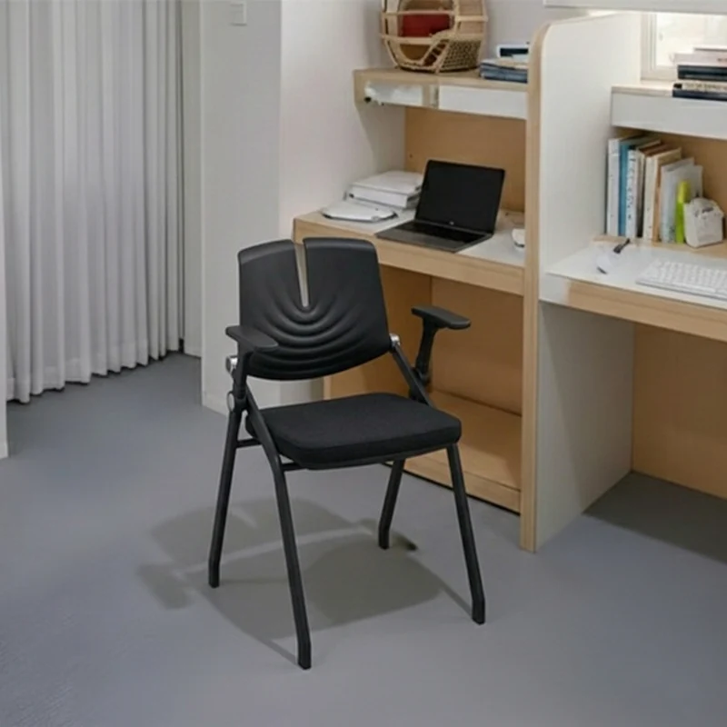 Comfort & Durability Ergonomic Foldable Desk Chair - Minimalist White Frame Chair Adjustable Backrest & Silent Casters Design For Home Office
