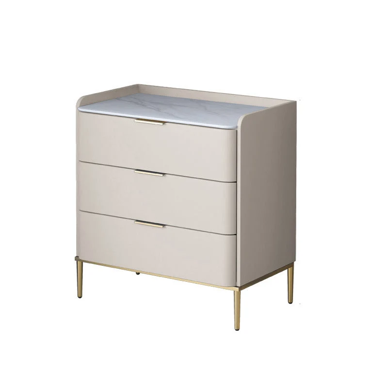 Contemporary 16"W Stone Chest Bedroom Storage Chest with Drawers