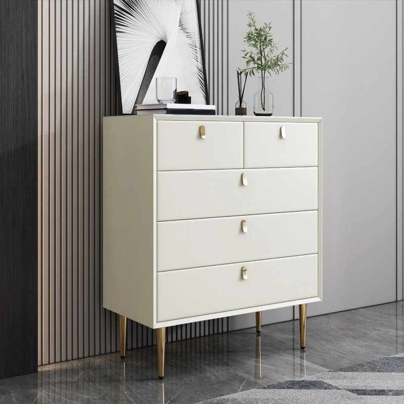 Glam Chest Bedroom Stone Horizontal Storage Chest with Drawers