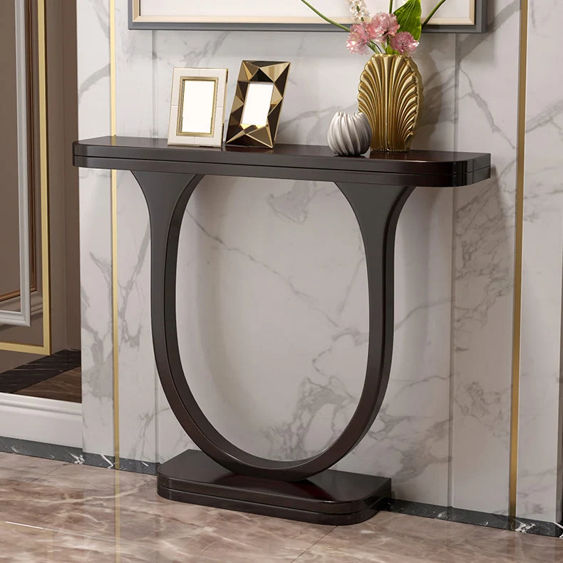 Solid Wood Console Table 33.46" Tall 1-shelf Accent Table for Hall