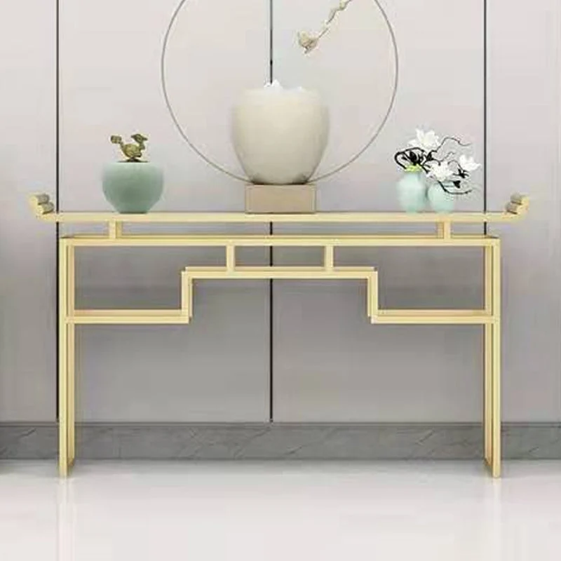 31.5" Tall Marble Table Glam 1-Shelf Console Accent Table for Hall