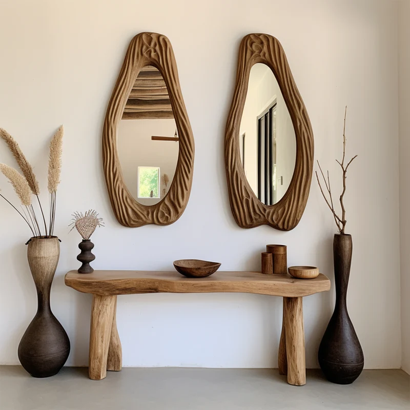 Rustic Console Table Modern Decorative SILDTCS060