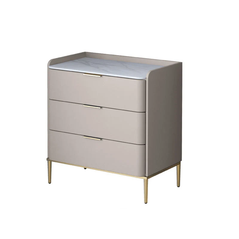 Glam Chest Bedroom Solid Wood Vertical Storage Chest with Drawers