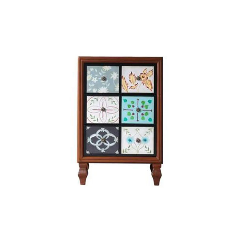 Traditional Dresser Bedroom Solid Wood Storage Chest in White and Brown