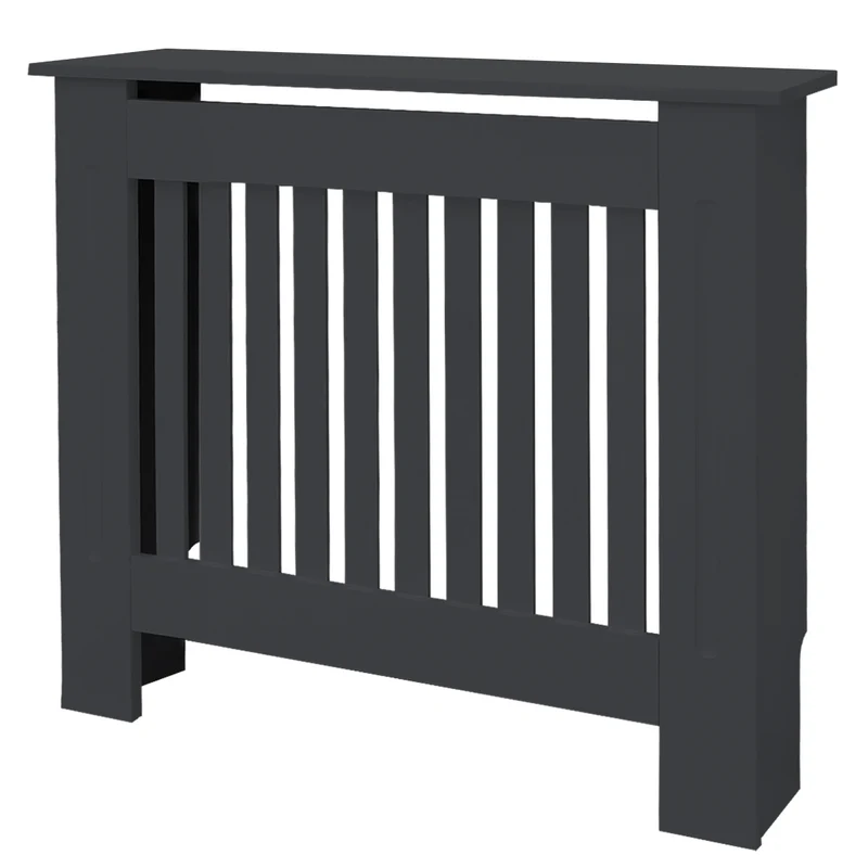 Heizkörperverkleidung 78x19x82 cm Landhaus Anthrazit aus MDF ML-Design