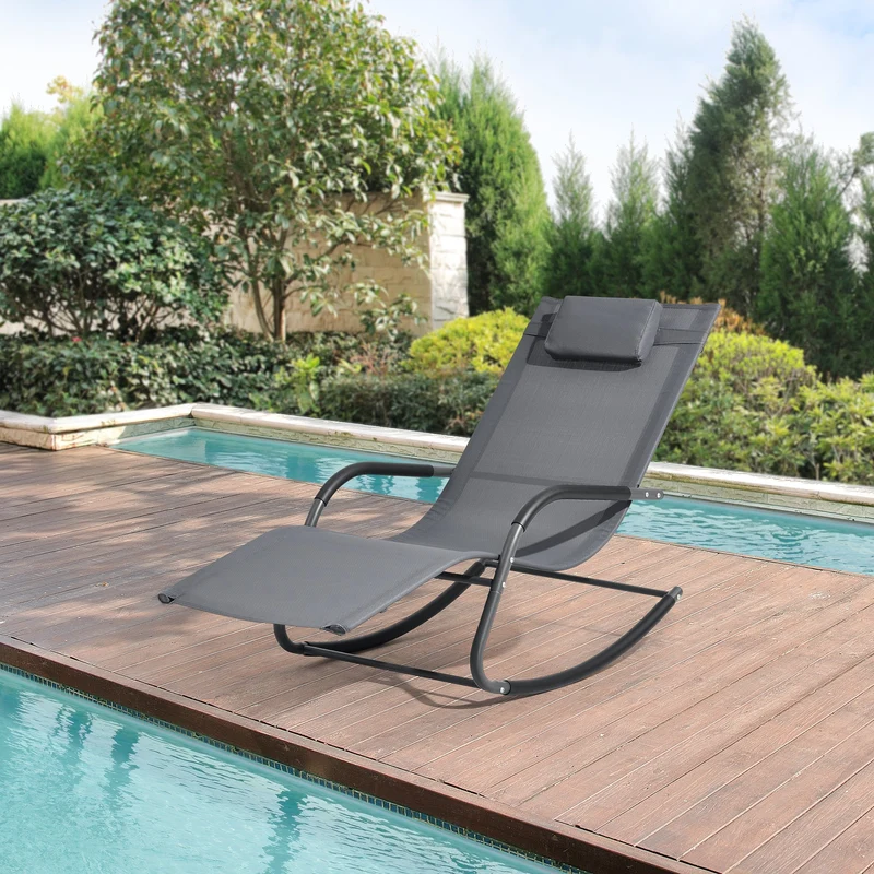 Sonnenliege Caracena 2er Set 147x63x89cm Schaukelliege in versch. Farben en.casa