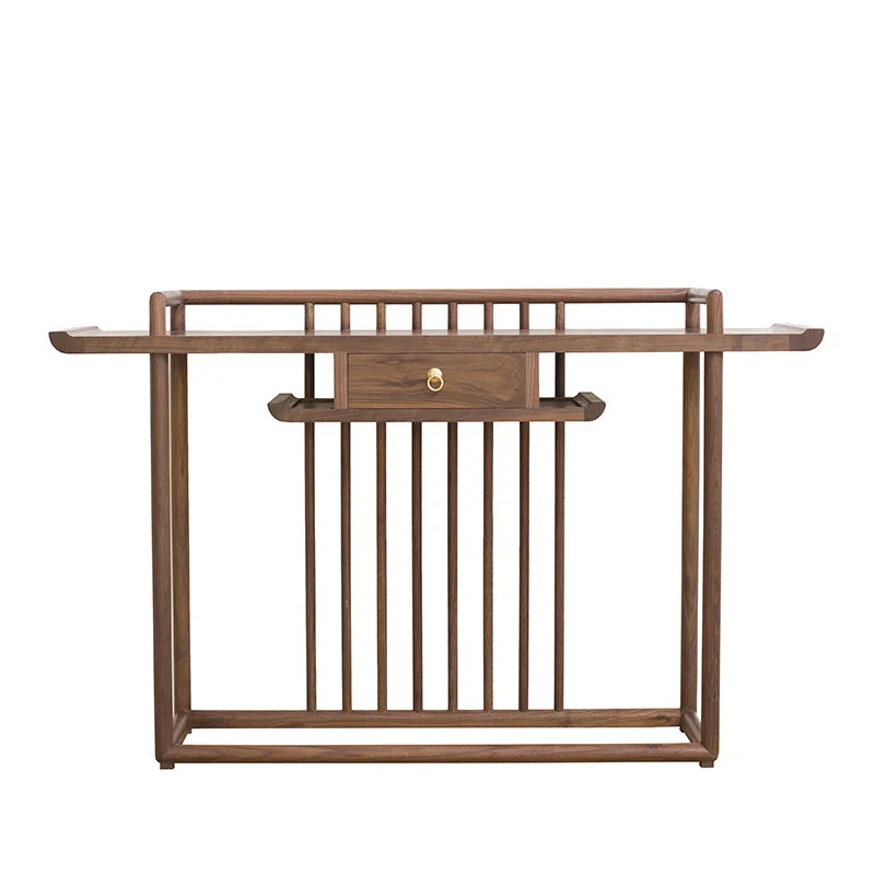 34.65" Tall Console Table Glam 1-drawer Solid Wood Console Accent Table