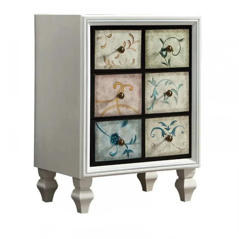 American Traditional Storage Chest Dresser Wooden Storage Chest with Drawers