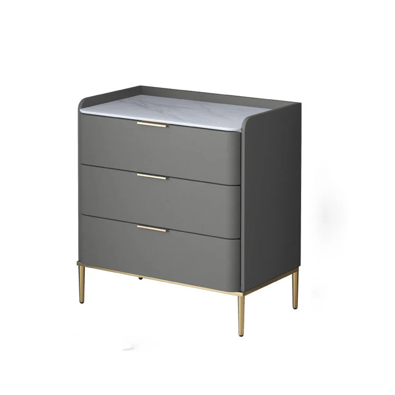 Vertical Glam Stone Storage Chest Bedroom Chest with Drawers