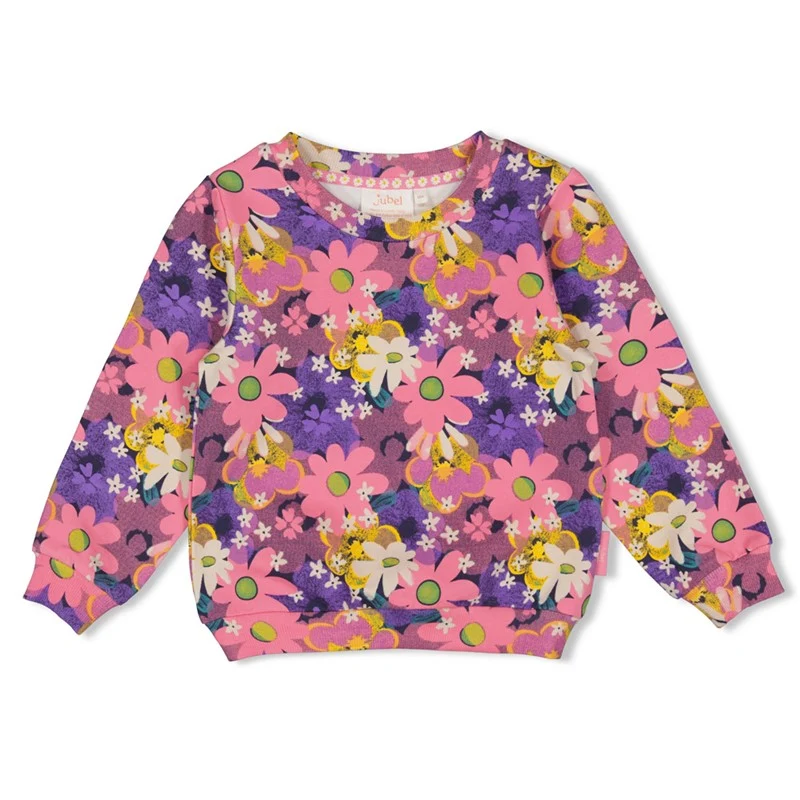Jubel-Sweater AOP - Rolling into Spring-Rosa