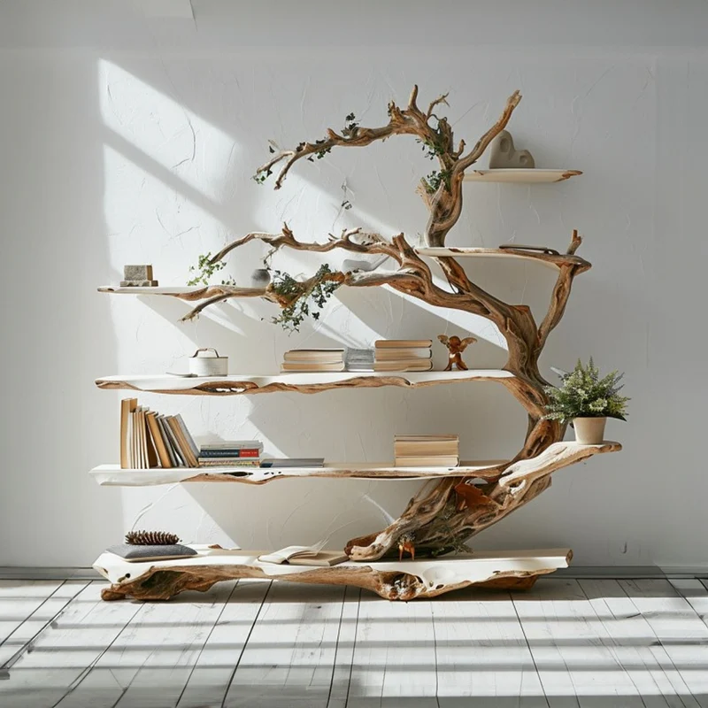 Farmhouse Tree Branch Live Edge Shelf Seasonal Themes SINLTB019
