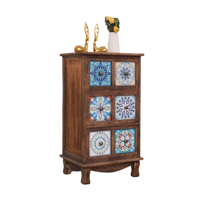 Bedroom Nautical Vertical Storage Chest Wooden Chest with Drawers