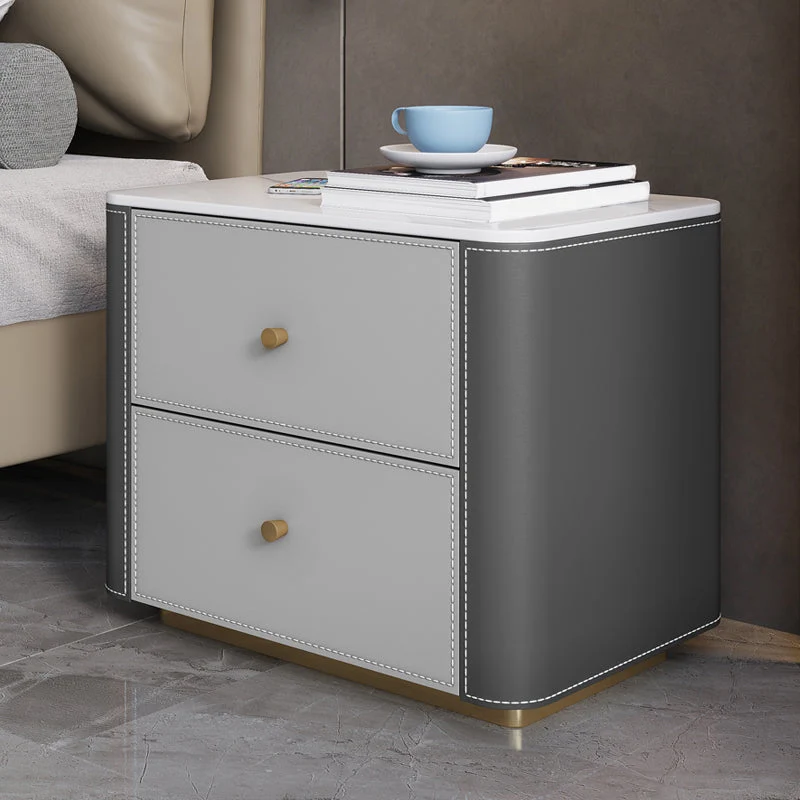 Glam Stone Storage Chest Bedroom Vertical 16"Wide Chest with Drawers