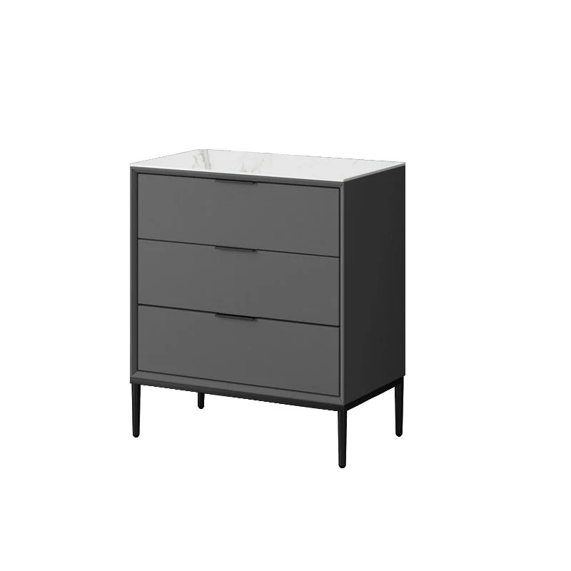 Contemporary Stone Storage Chest Bedroom 15.7" Wide Chest with Drawers