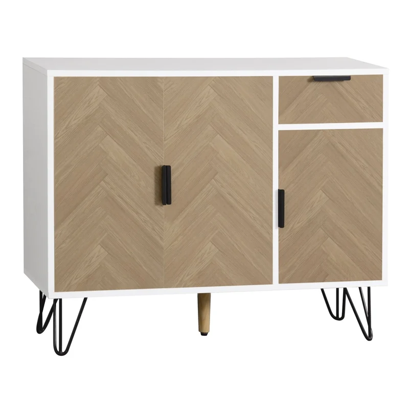 Sideboard mit Schublade und verstellbaren Einlegeböden, 90 x 30 x 71.5 cm