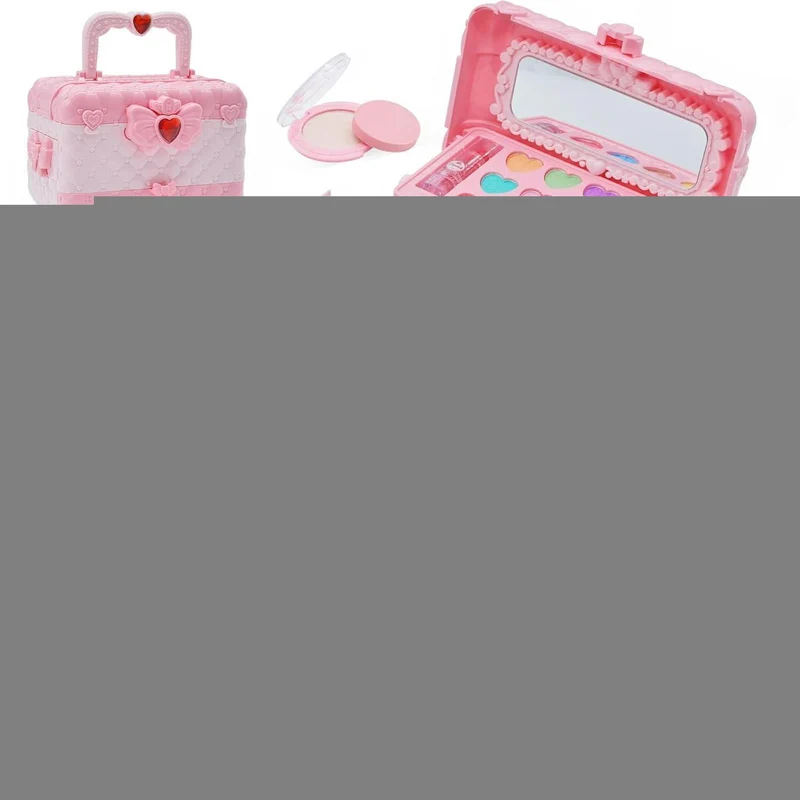 Kinderschminkkoffer 57 Teile Waschbar Rosa für Mädchen