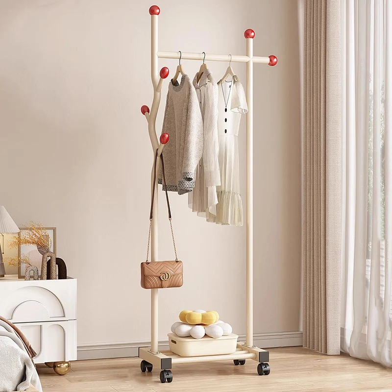 Modern Minimalist Iron Square Rectangular Movable Hall Tree 1-Drawer For Bedroom & Entryway