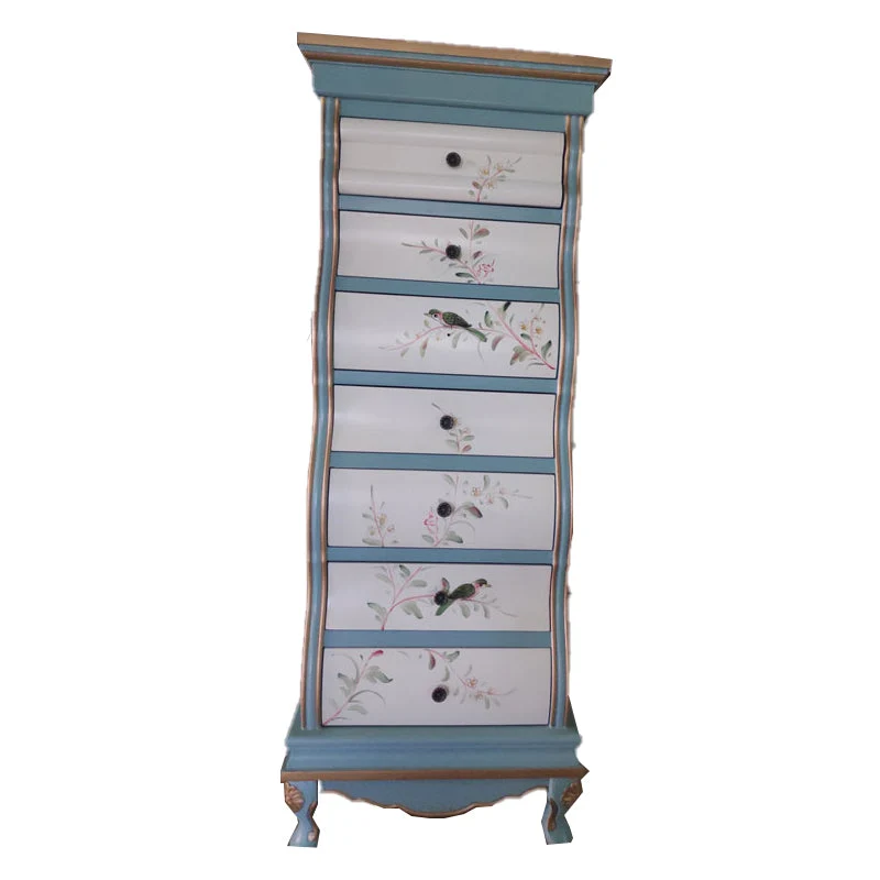 Traditional Storage Chest Solid Wood Storage Chest Dresser with 7 Drawers
