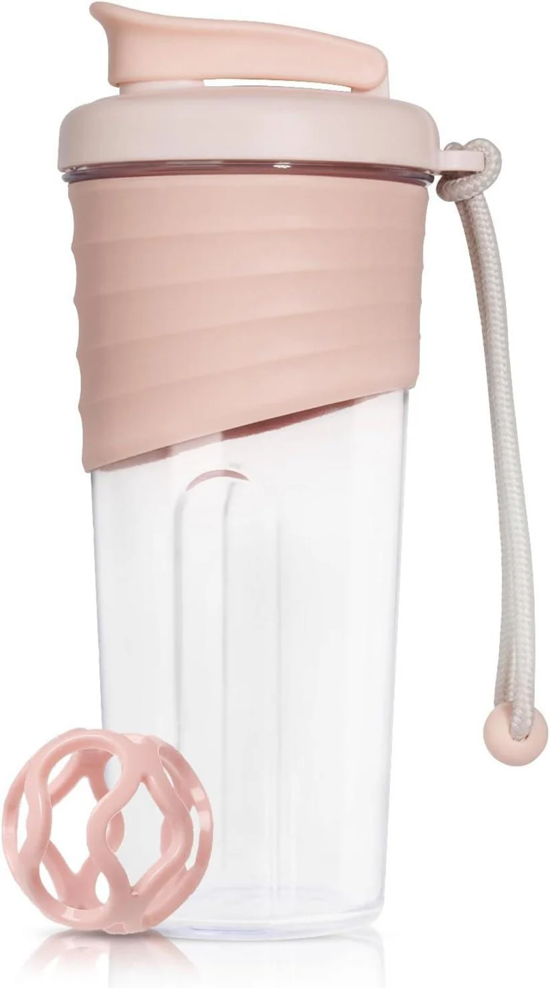 Protein Shaker Bottle 700ml Rosa Tritan BPA-frei Fitness