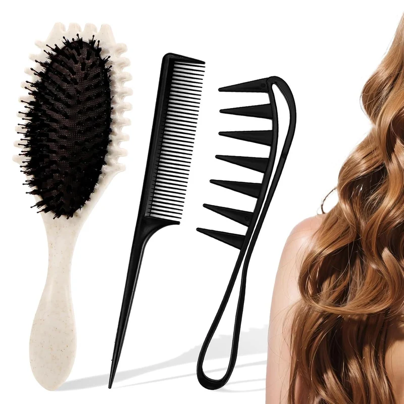 Lockenbürste Set Männer Frauen Lockenkamm Entwirrung Styling