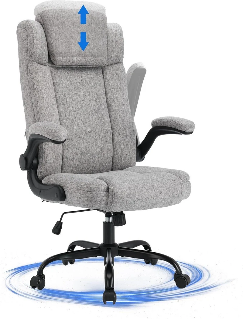 Ergonomischer Bürostuhl mit hoher Rückenlehne und breitem