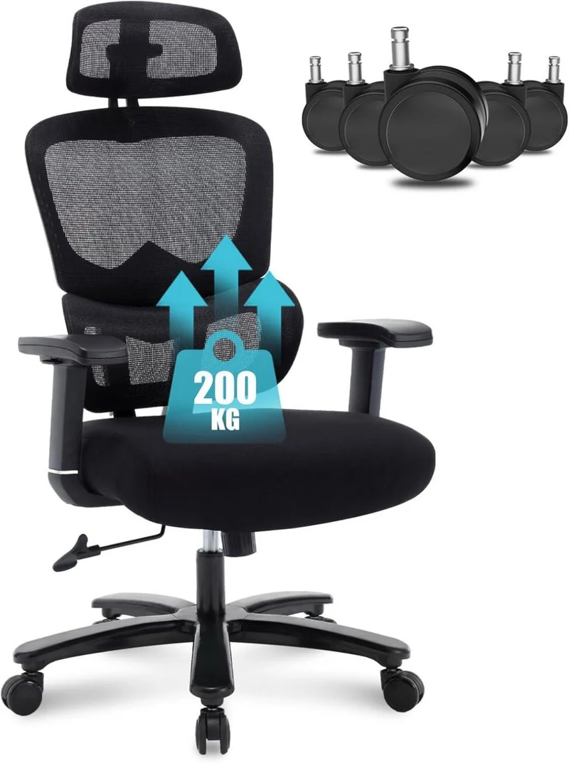 Bosmiller Bürostuhl 200KG Ergonomischer Schreibtischstuhl