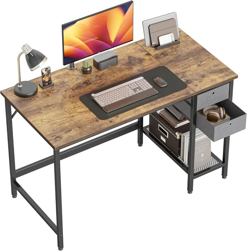 Cubiker Computertisch 120 cm mit Schubladen und