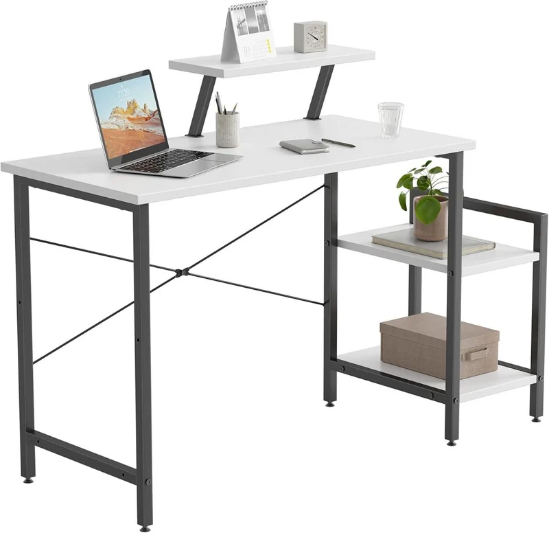 Kleiner Schreibtisch 100x50 cm mit Regalen und