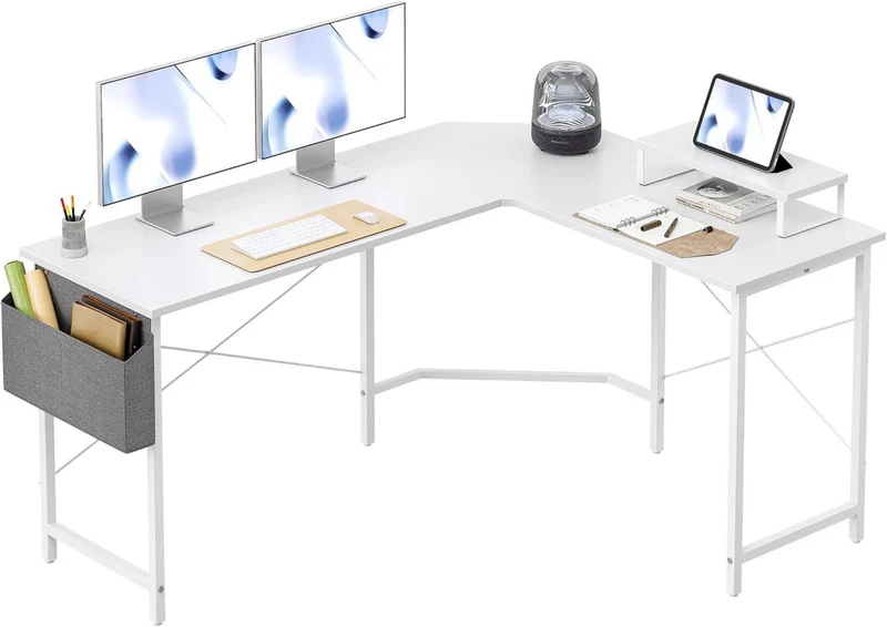 Gaming Eckschreibtisch 150x120cm mit Monitorständer