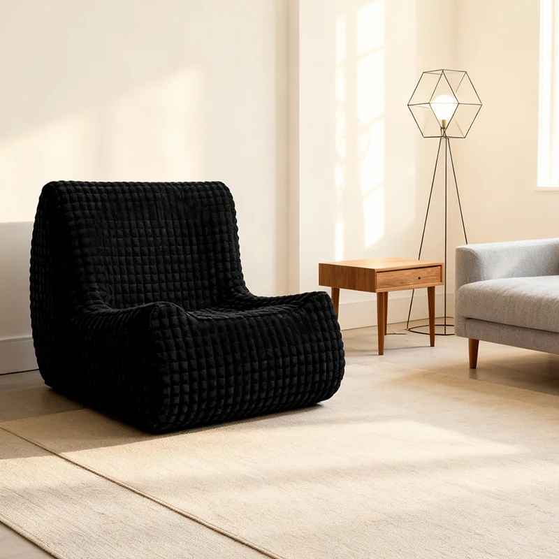 Modern Minimalist Fabric Sponge Accent Compressed Sofa - Space-Saving Lounge Chair For Living Room