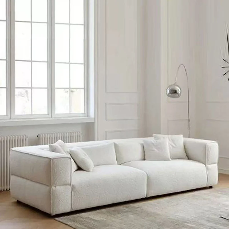 Modern Minimalist Compressed Fabric Sofa - Integrated Soft-Pack Square Accent Sofa For Living Room