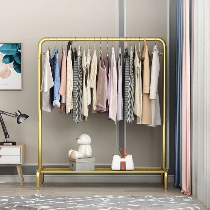 Glam Hall Stand Metal Hanging Rail and Lower Shelf Entryway Kit