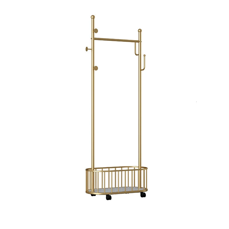 Contemporary Plain Coat Rack Coat Hooks Metal Coat Rack with Storage