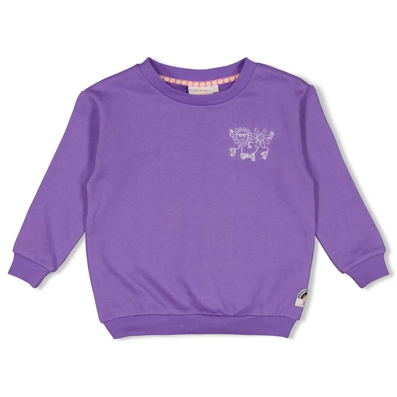 Jubel-Sweater mit Rückendruck - Rolling into Spring