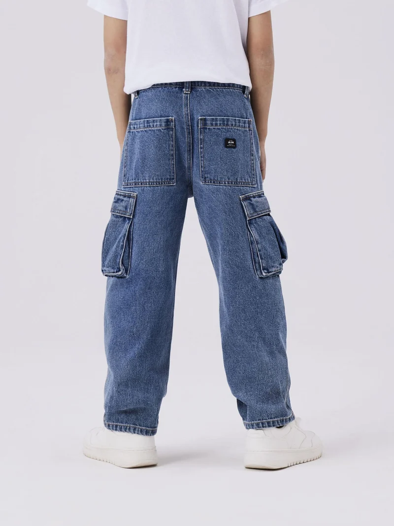 Name it-NKMRYAN ST CARGO JEANS 5910-IM NOOS-Medium Blue Denim